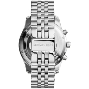 Michael Kors MK8405 Men’s Silver Dial Silver Stainless Steel Chronograph Watch - Luxury Hub Store