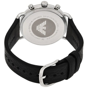 Back case of Emporio Armani AR11143 with engraved eagle logo and serial number