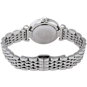 Stainless steel case back view of the Emporio Armani AR11204 showing logo and model details