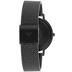 Adjustable sliding clasp with Armani logo for AR11252 black mesh watch