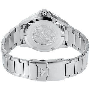 Detailed view of silver stainless steel link bracelet for AR11339 Diver