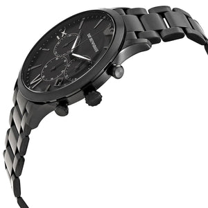 Emporio Armani AR11349 Men’s Black Dial Black Stainless Steel Giovanni Chronograph Watch - Luxury Hub Store