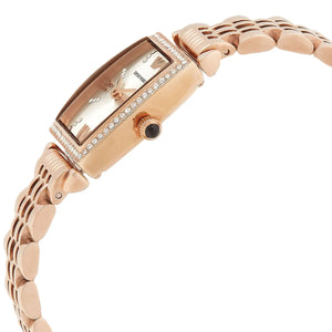 Left side perspective showing the polished rose gold finish and signature T-Bar lug connection