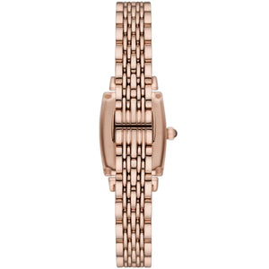 Stainless steel case back view of the Emporio Armani AR11407 showing logo and model details