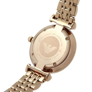 Stainless steel case back of the Emporio Armani AR11423 watch with logo engraving