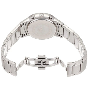 Hidden deployment clasp with Armani logo for AR11458 silver watch