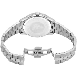 Photo of the silver stainless steel butterfly clasp on the Emporio Armani Dario AR11691