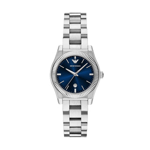 Emporio Armani Federica AR11717 Women's Watch – Blue Dial & Silver Stainless Steel Strap