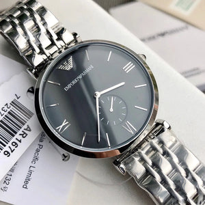 Close-up of Emporio Armani AR1676 small seconds sub-dial at 6 o'clock