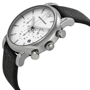 Angled shot of Emporio Armani AR1810 showing dial depth and indices