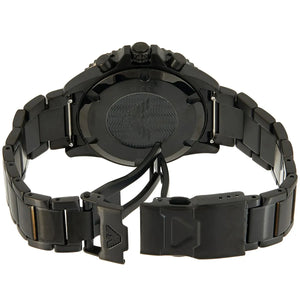 Black deployment clasp with Emporio Armani logo for AR80050 Diver watch