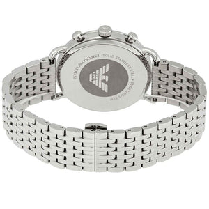 Back case of Emporio Armani AR11238 with engraved eagle logo and serial number