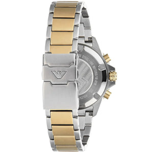 Silver deployment clasp with Emporio Armani logo for AR11361 Diver watch
