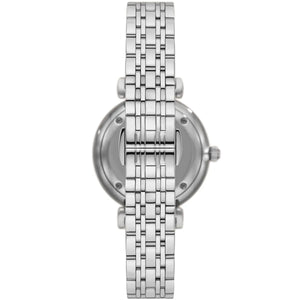 Detailed view of the polished silver stainless steel link bracelet for AR11445