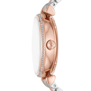 Side view of Emporio Armani AR60049 showing thick automatic case and crown