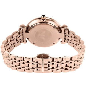 Stainless steel case back of the Emporio Armani AR11423 watch with logo engraving