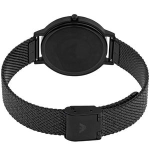 Adjustable sliding clasp with Armani logo for AR11252 black mesh watch