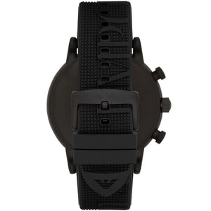 Back case of Emporio Armani AR11024 with engraved eagle logo and serial number