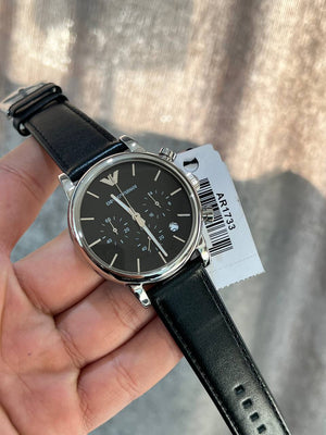 Emporio Armani AR1733 Luigi on wrist showing the 41mm classic size