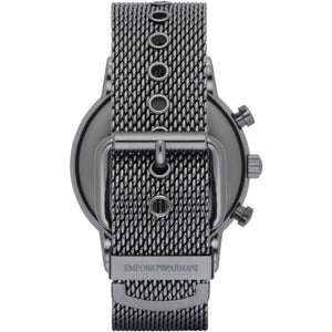 Gunmetal sliding clasp with Emporio Armani logo for AR1979 Mesh watch