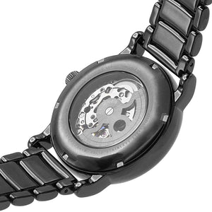 Exhibition case back of the Armani AR60029 showing the automatic mechanical engine