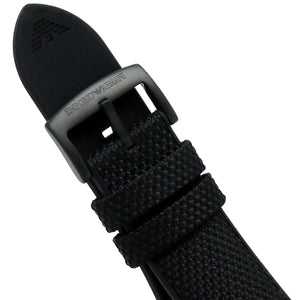 Black pin buckle clasp with Armani logo for AR11453 fabric watch