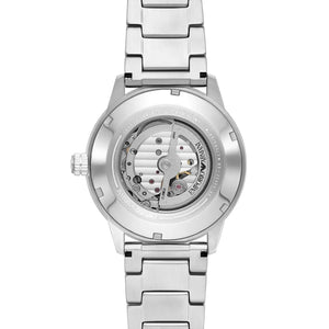 Exhibition case back of the Armani AR60052 showing the mechanical automatic movement rotor