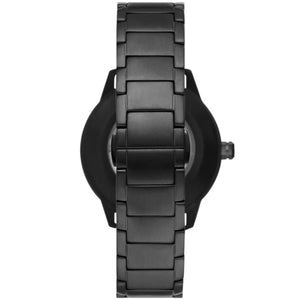 Black stainless steel deployment clasp with Armani eagle logo for the AR60054 watch