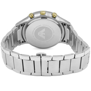 Detailed view of silver stainless steel link bracelet for AR11047 watch