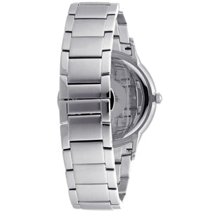 Detailed view of brushed and polished stainless steel bracelet for AR11189 watch