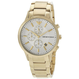 Angled shot of AR11332 showing the depth of the off-white dial and gold hands