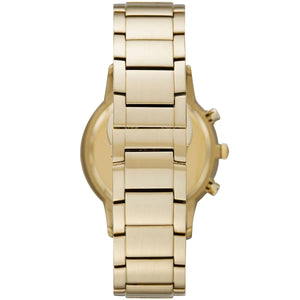 Detailed view of brushed and polished gold stainless steel bracelet for AR11332