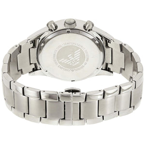 Back case of Emporio Armani AR5860 with engraved eagle logo and serial number