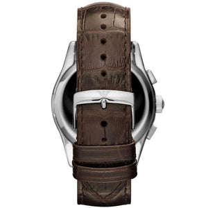 Back case of Emporio Armani AR1634 with engraved eagle logo and serial number