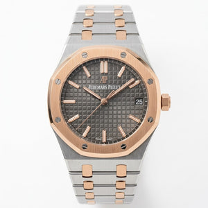 Audemars Piguet Royal Oak 33mm Women's Quartz Watch – Grey Dial & Two-Tone Rose Gold Steel Strap
