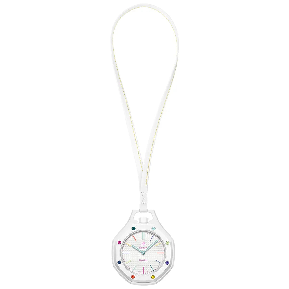 Audemars Piguet x Swatch Royal Pop HUIT BLANC SSX03W100N Unisex Pocket Watch - White