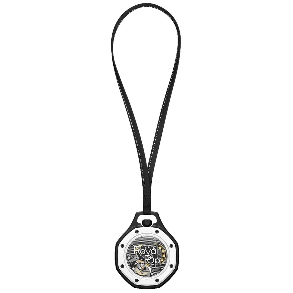 Audemars Piguet x Swatch Royal Pop OCHO NEGRO SSX03W101N Unisex Pocket Watch - Black & White