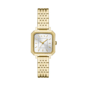 Armani Exchange Leila AX5725 Women's Watch – Silver Dial & Gold Stainless Steel Bracelet