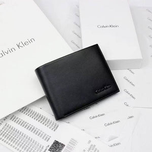 Calvin Klein 2-Piece Gift Set featuring Black Leather Bifold Wallet and Matching Key Fob