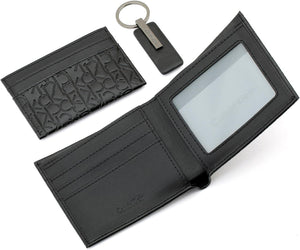Open Calvin Klein Bi-fold Wallet showing ID Window and Card Slots