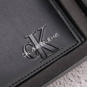 Close up of Calvin Klein Logo on Wallet