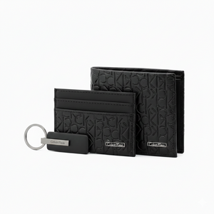 Calvin Klein Men's Wallet and Cardholder Set in Black Leather