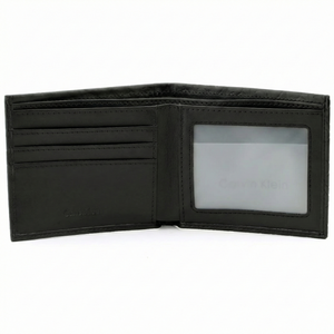 Interior layout of Calvin Klein Black Wallet with Bill Compartment
