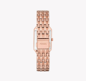 Back view photo of Fossil Raquel ES5271 showing the stainless steel caseback