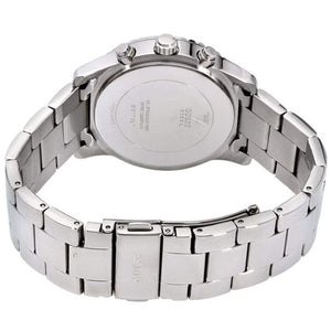 Back view of the Guess W0774L7 watch showing the stainless steel caseback and Confetti details