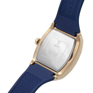 Stainless steel caseback of Guess GW0202G4 with logo and model number engraving