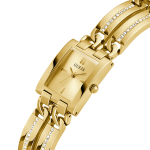 Left side perspective of the Guess GW0668L2 crystal bracelet links