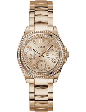 Guess Ritzy GW0685L3 Women's Multi-Function Watch – Rose Gold Dial & Steel Strap