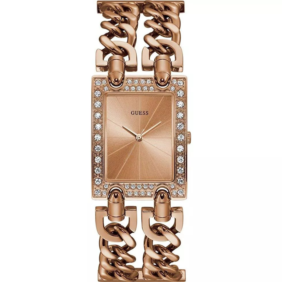Guess Mod Heavy Metal W1121L3 Women's Watch – Rose Gold Dial & Rose Gold Stainless Steel Chain Strap