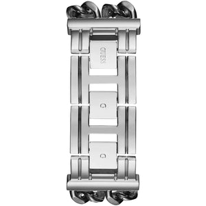 Silver stainless steel jewelry clasp (Self-Adjustable G-Links) on the bracelet of the W1121L1